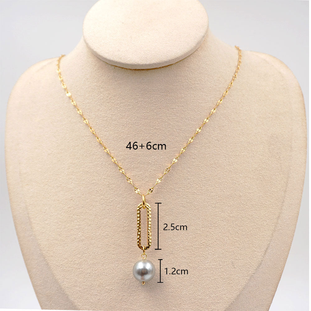 Titanium Steel Gold Plated Casual Simple Style Round Plating Pendant Necklace