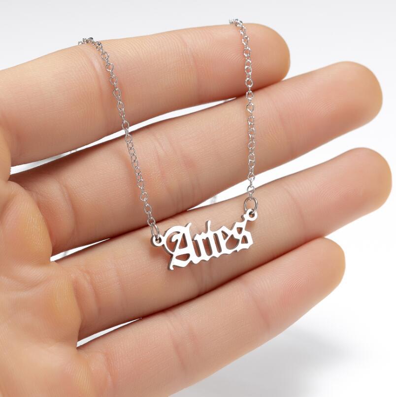 fashion constellation stainless steel necklace 1 piece