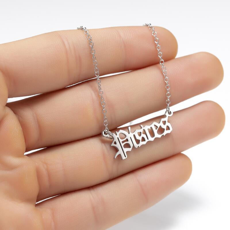 fashion constellation stainless steel necklace 1 piece