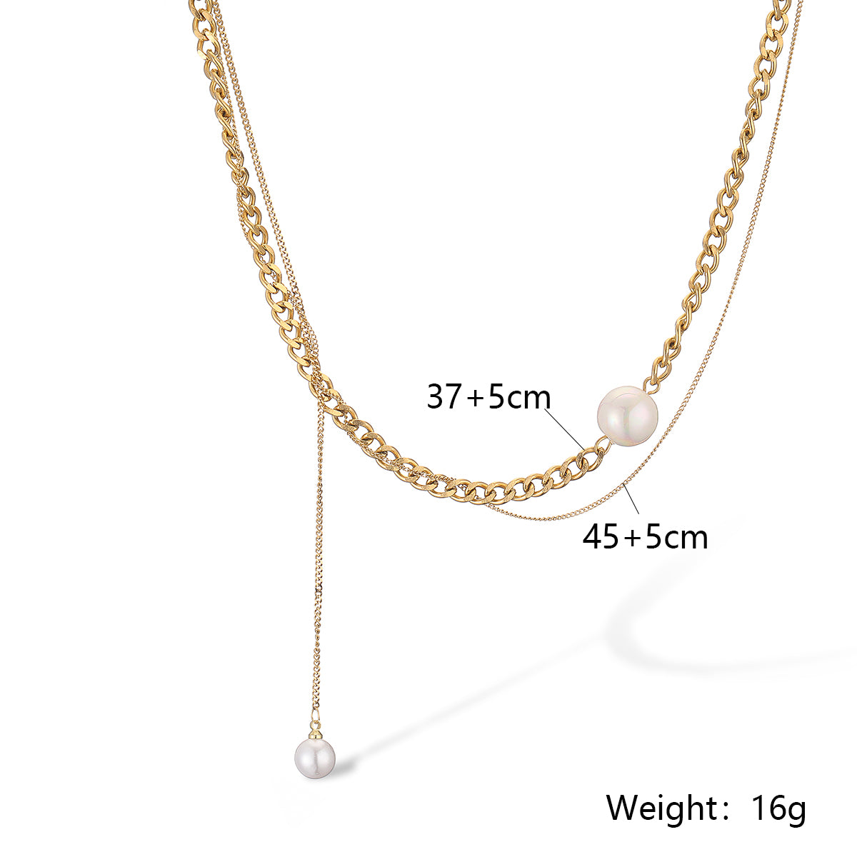 simple style commute heart shape titanium steel plating 18k gold plated necklace