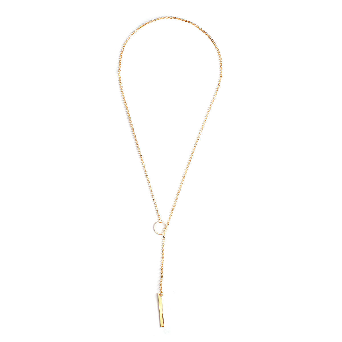 fashion geometric tassel alloy plating necklace