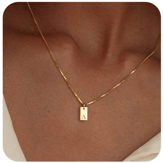 ig style simple style letter alloy plating women's pendant necklace