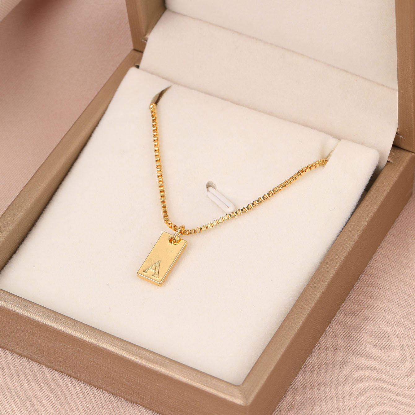 ig style simple style letter alloy plating women's pendant necklace