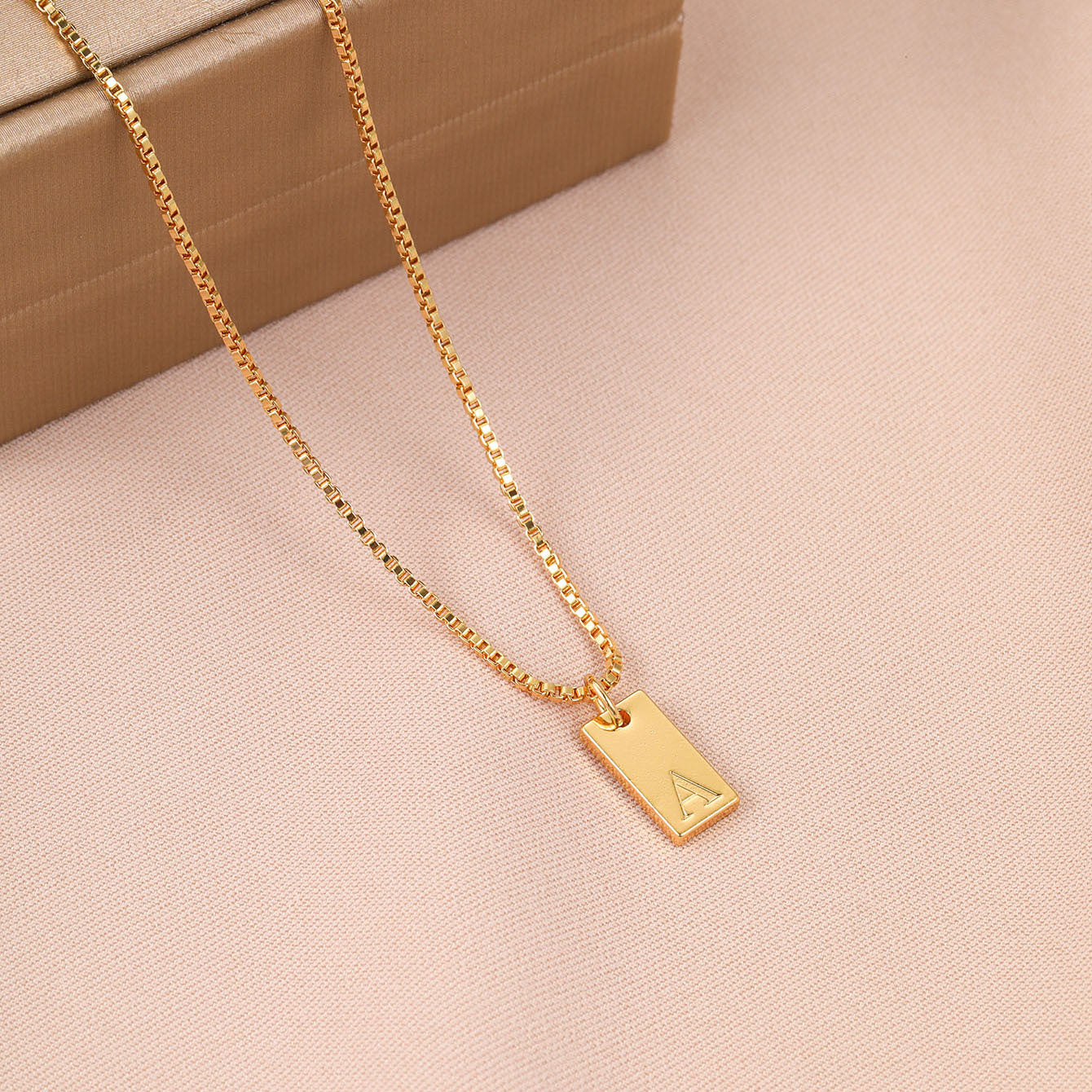 ig style simple style letter alloy plating women's pendant necklace