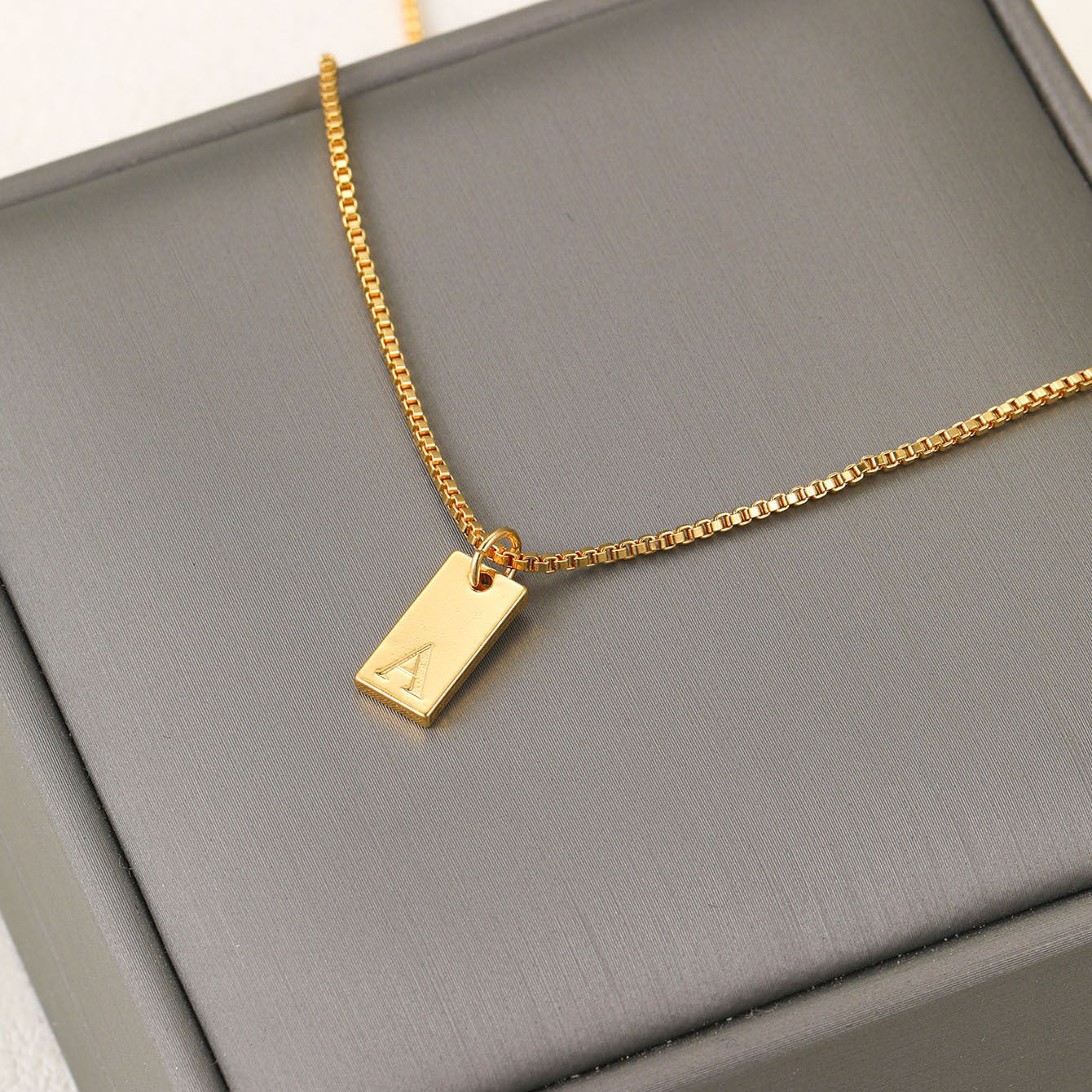 ig style simple style letter alloy plating women's pendant necklace