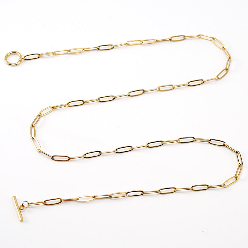 fashion geometric stainless steel necklace gold plated stainless steel necklaces