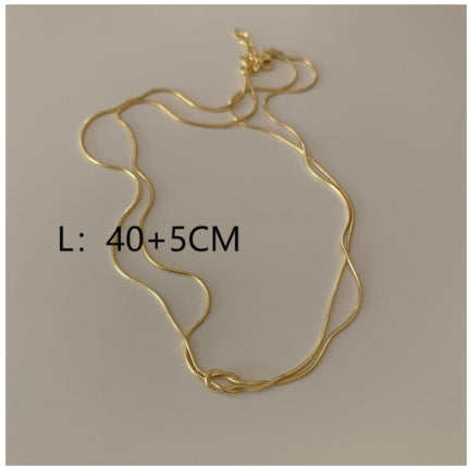 simple style solid color titanium steel plating 18k gold plated necklace