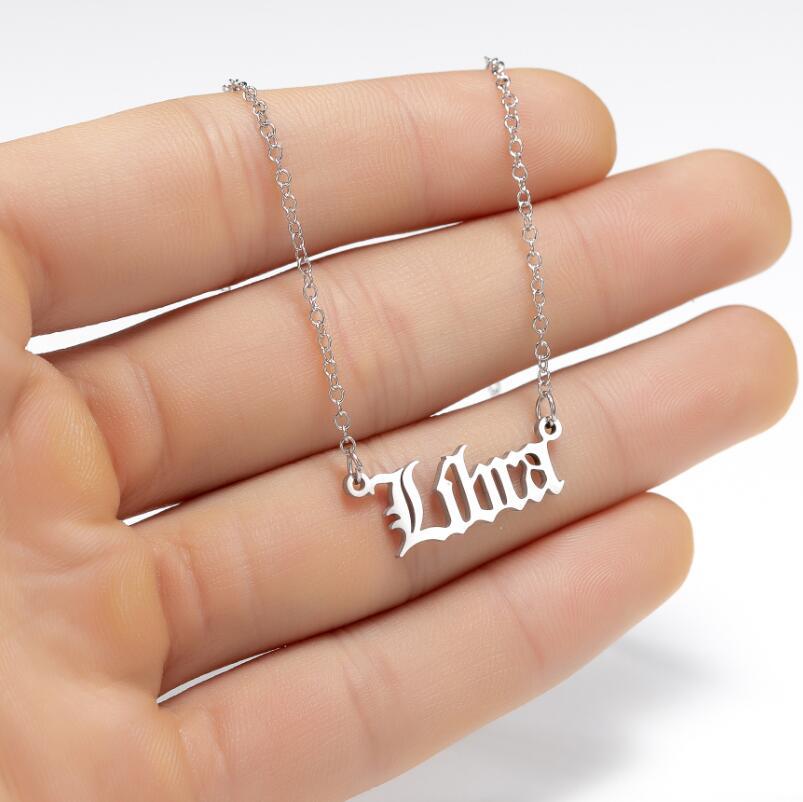 fashion constellation stainless steel necklace 1 piece