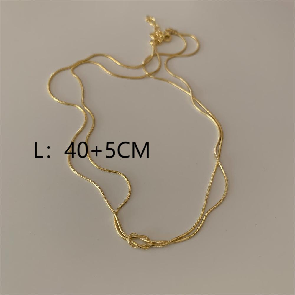 simple style solid color titanium steel plating 18k gold plated necklace